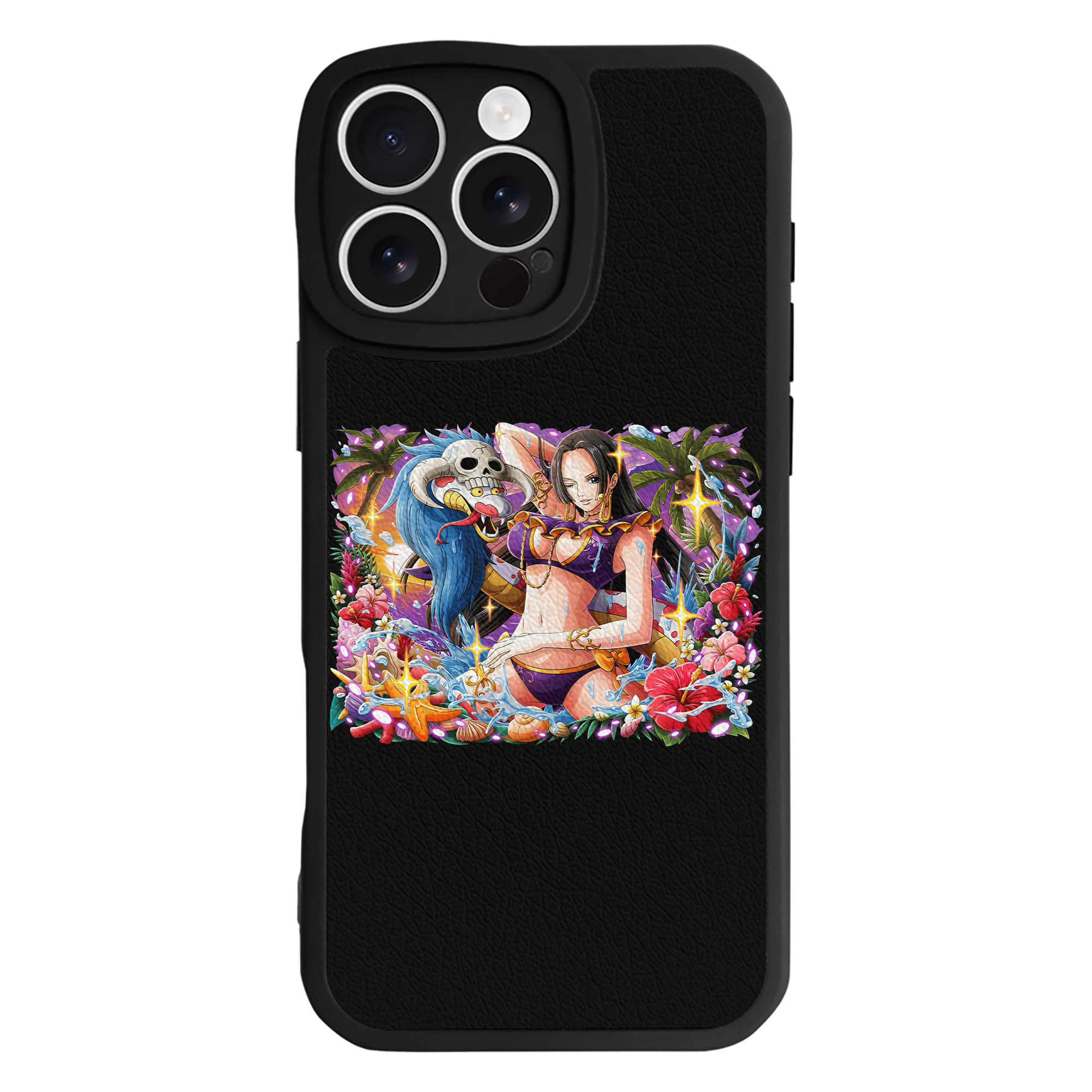 （画像用） ワンピース ボア・ハンコック ONE PIECE Boa·Hancock 【iPhone 16シリーズ対応】シリコンスマホケース（レザー調） 材質：シリコン